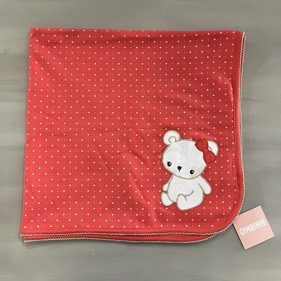 Baby Girl New Gymboree Bear-y Bear Blanket Pink Coral NWT - Picture 1 of 9
